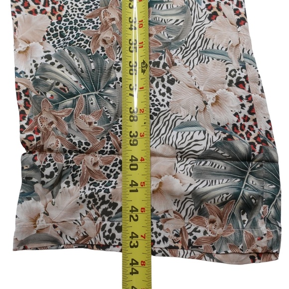 Revolve Lita by Ciara Fluid Print Tie Waist Pants in Animal Floral Milk size XXS - Picture 6 of 11